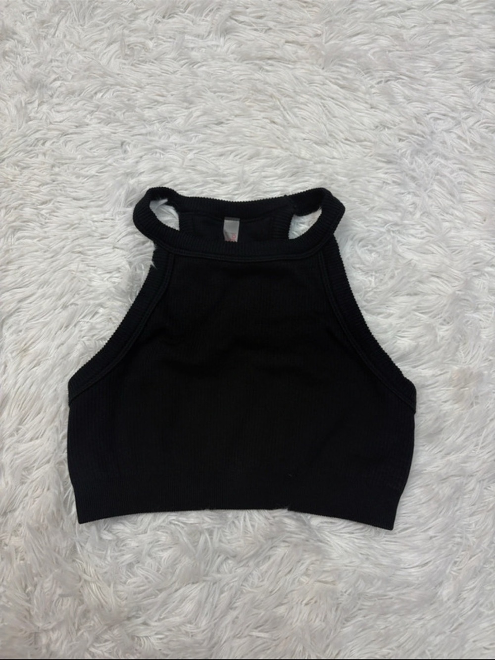 Commando Women’s Black Ribbed Halter Crop Top